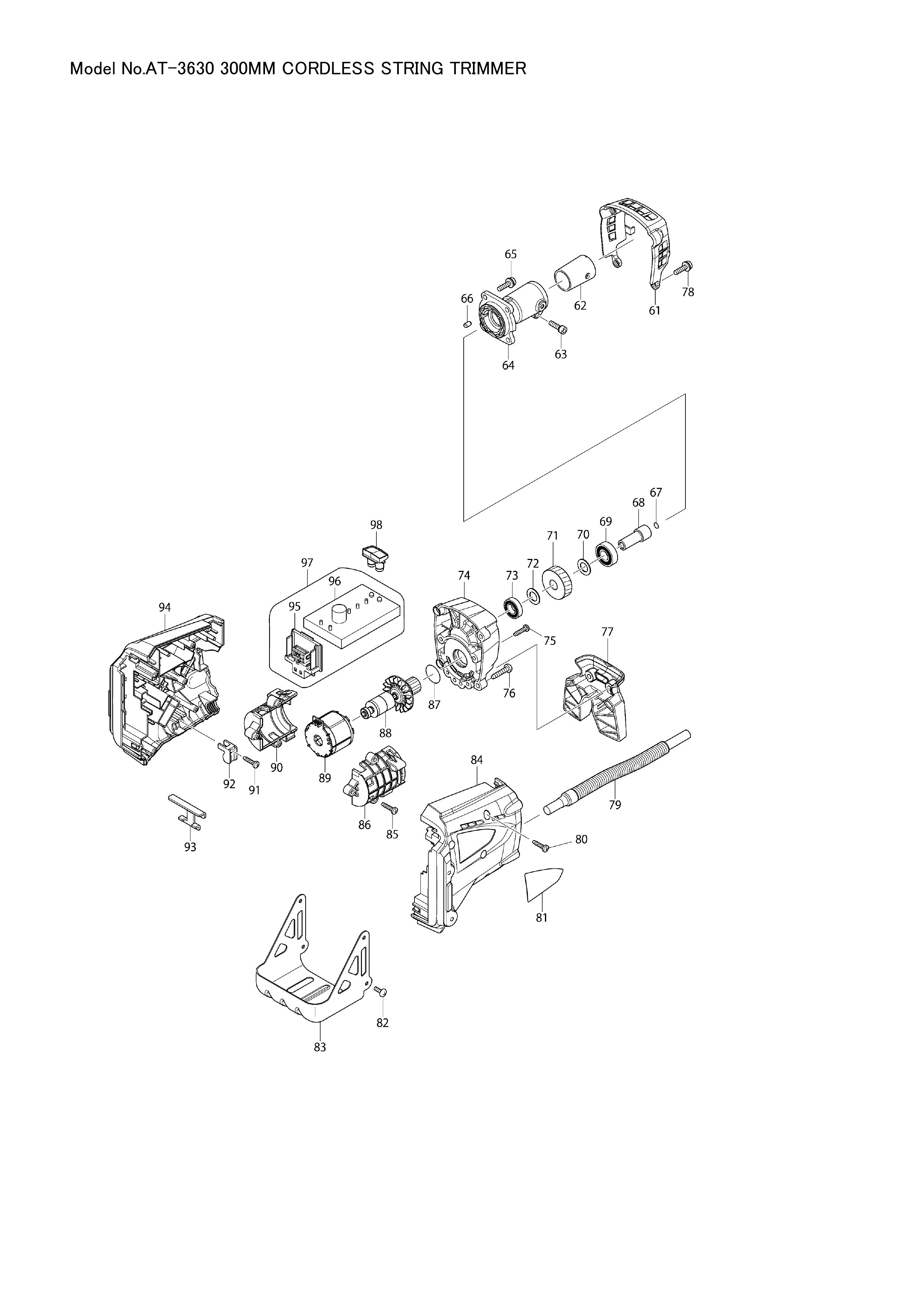 Makita AT-3630 — сборочный чертёж, лист 2, деталь 620496-5 поз. 096-1