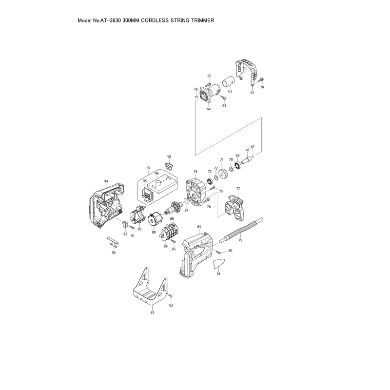 Makita AT-3630 — сборочный чертёж, лист 2, деталь 620497-3 поз. 097-1