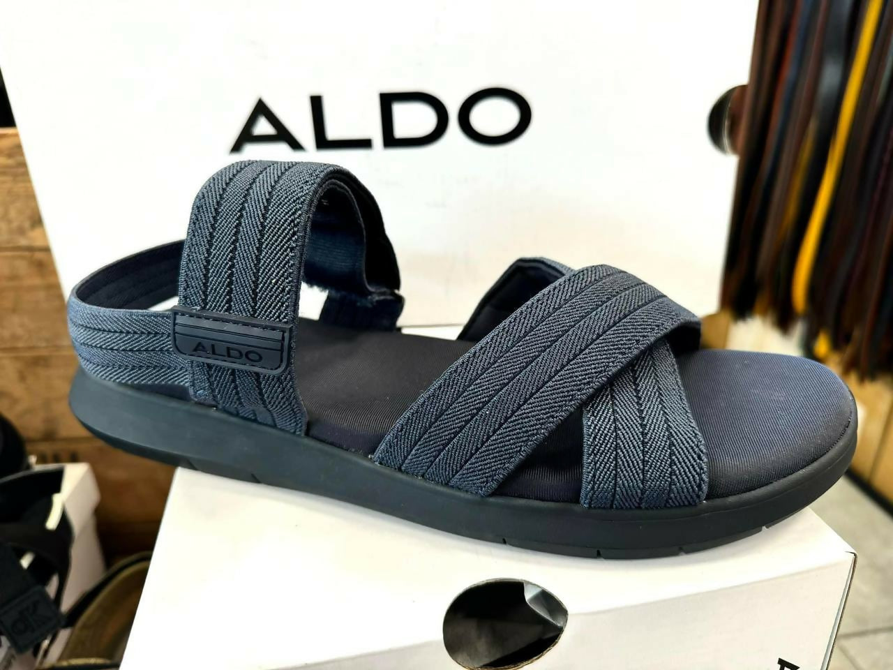 Aldo mens Reposa410 Navy Adults-men Textile Sandals Sandal