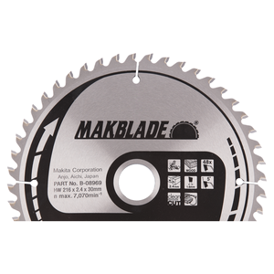 Makita B-08969 Makblade Mitre Saw Blade 216X2.4X30mm 48T