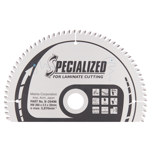Makita B-29496 Circular Saw Blade HM 260X2.5X30mm 5° 84T
