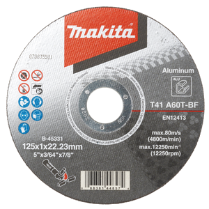 Makita B-45331 Cutting Wheel 125x1mm A60T-BF, Aluminium