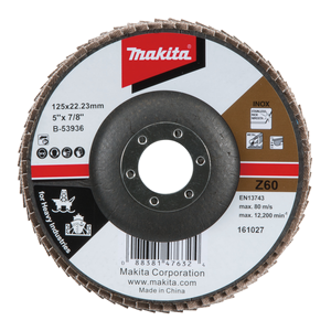 Makita B-53936 FLAP DISC FOR HEAVY DUTY 125MMX22,23MM Z60