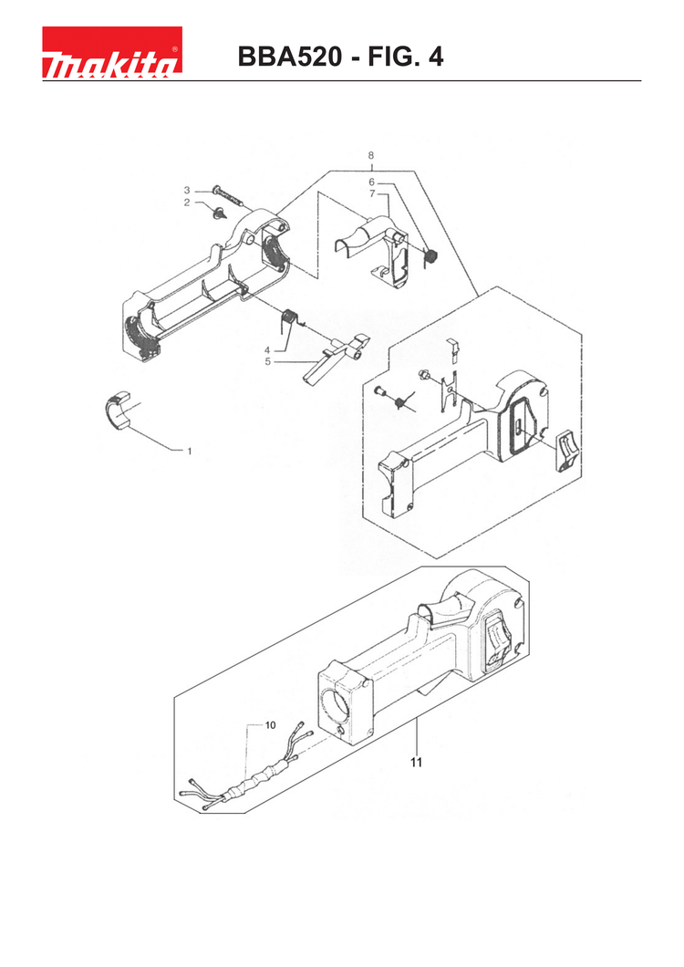 Makita BBA520 — сборочный чертёж, лист 7, деталь BB331480 поз. 45