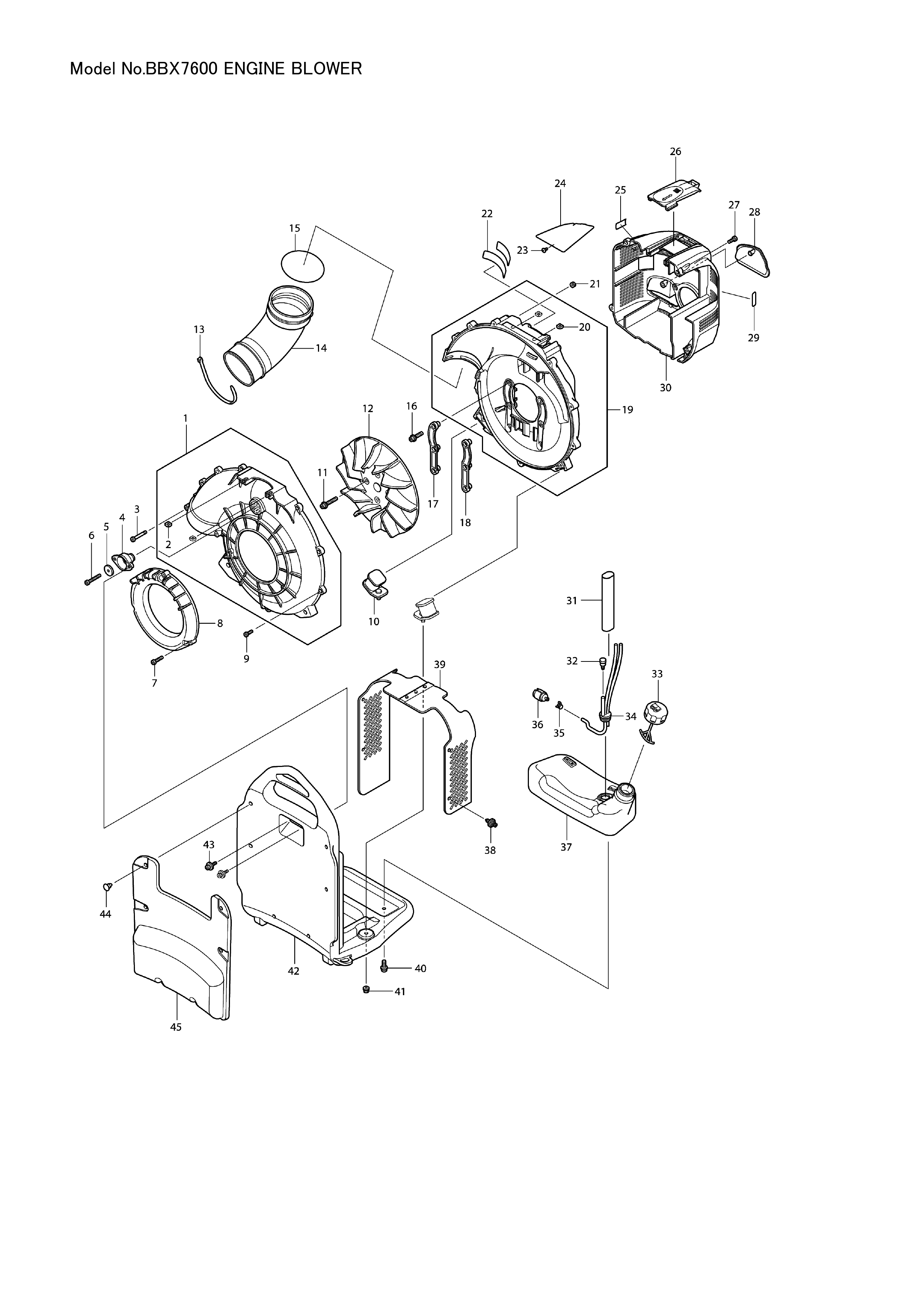 Makita BBX7600 — сборочный чертёж, лист 1, деталь 5977001010 поз. 177