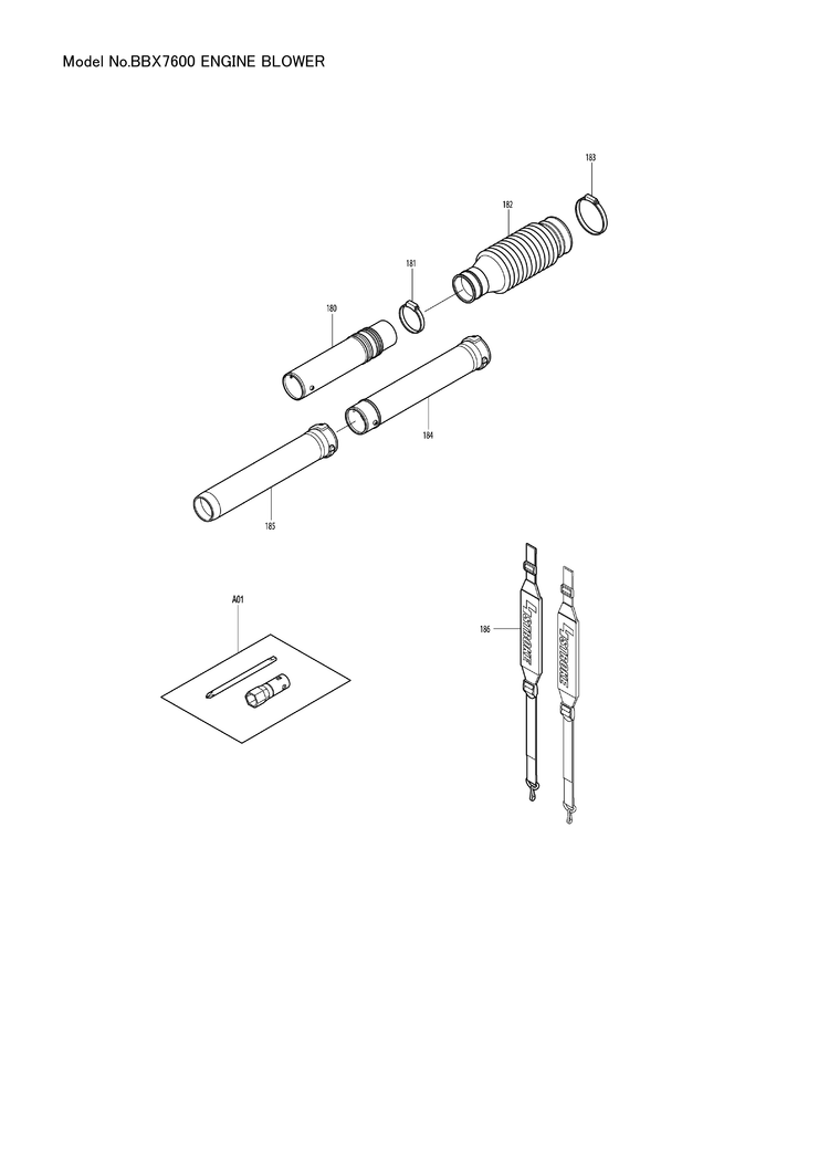 Makita BBX7600 — сборочный чертёж, лист 11, деталь 5806502900 поз. 036