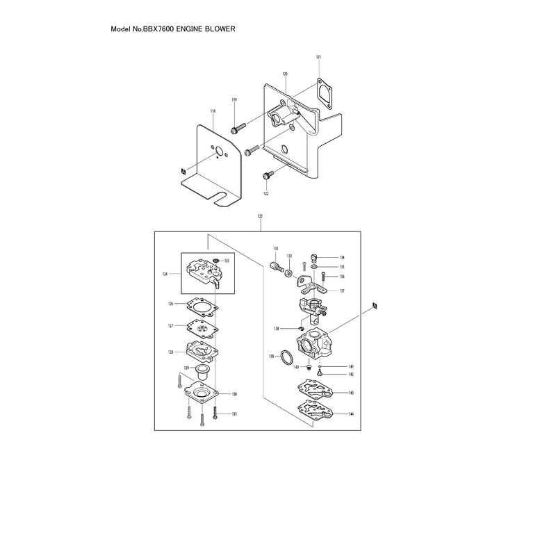 Makita BBX7600 — сборочный чертёж, лист 7, деталь 5977001010 поз. 177