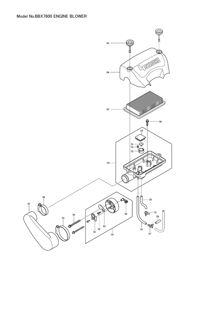 Makita BBX7600 — сборочный чертёж, лист 8, деталь 5977001010 поз. 177