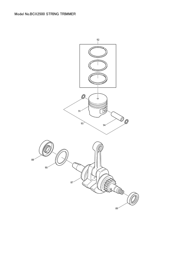 Makita BCX2500 — сборочный чертёж, лист 2, деталь 5927012011 поз. 186-2