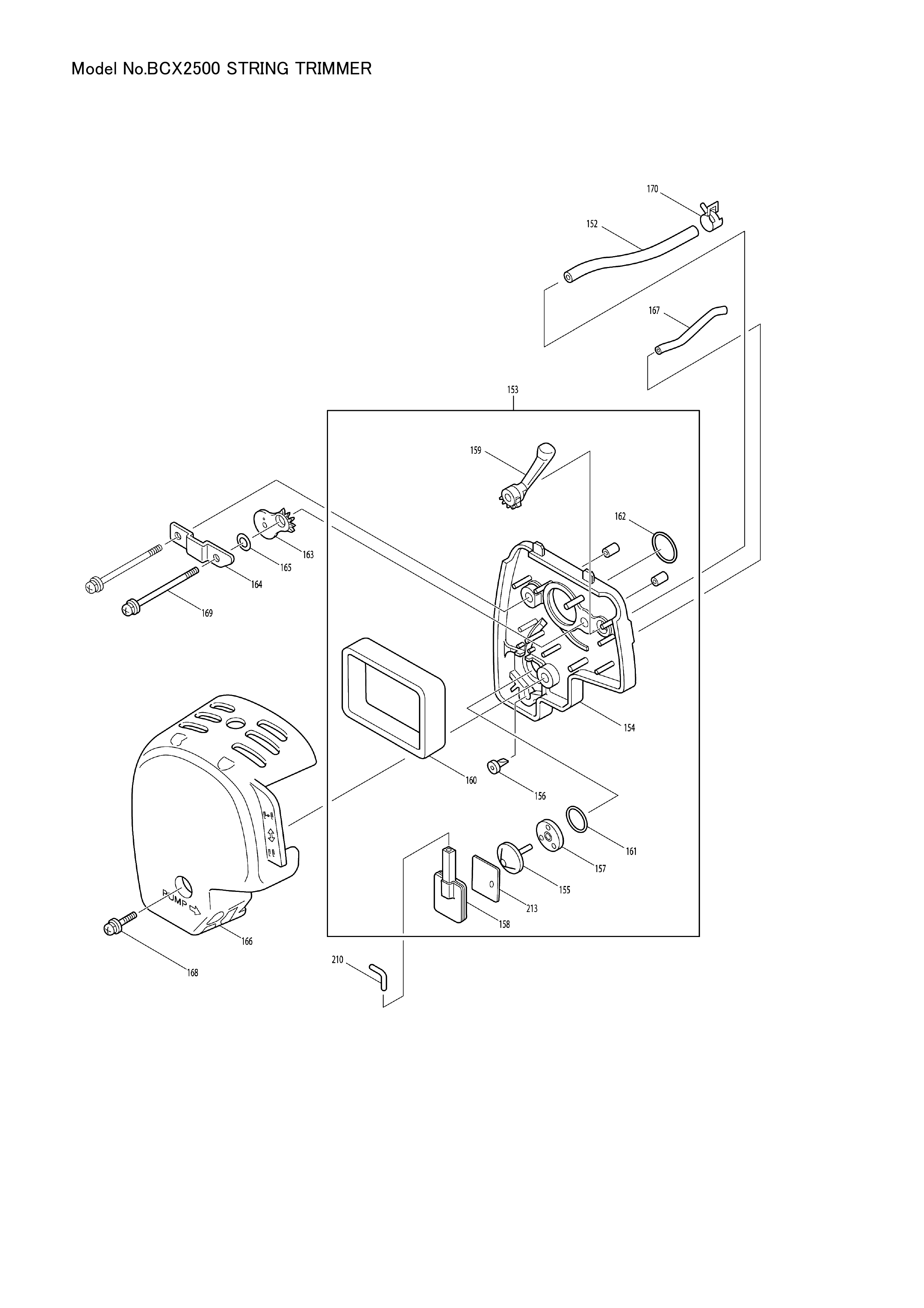 Makita BCX2500 — сборочный чертёж, лист 6, деталь 5927001010 поз. 186