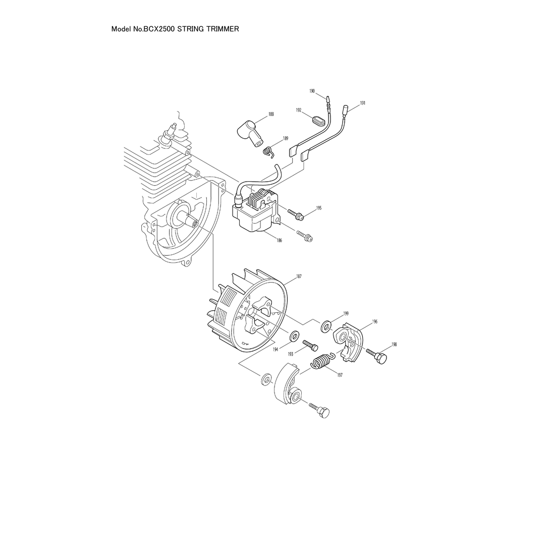 Makita BCX2500 — сборочный чертёж, лист 9, деталь 5927012011 поз. 186-2