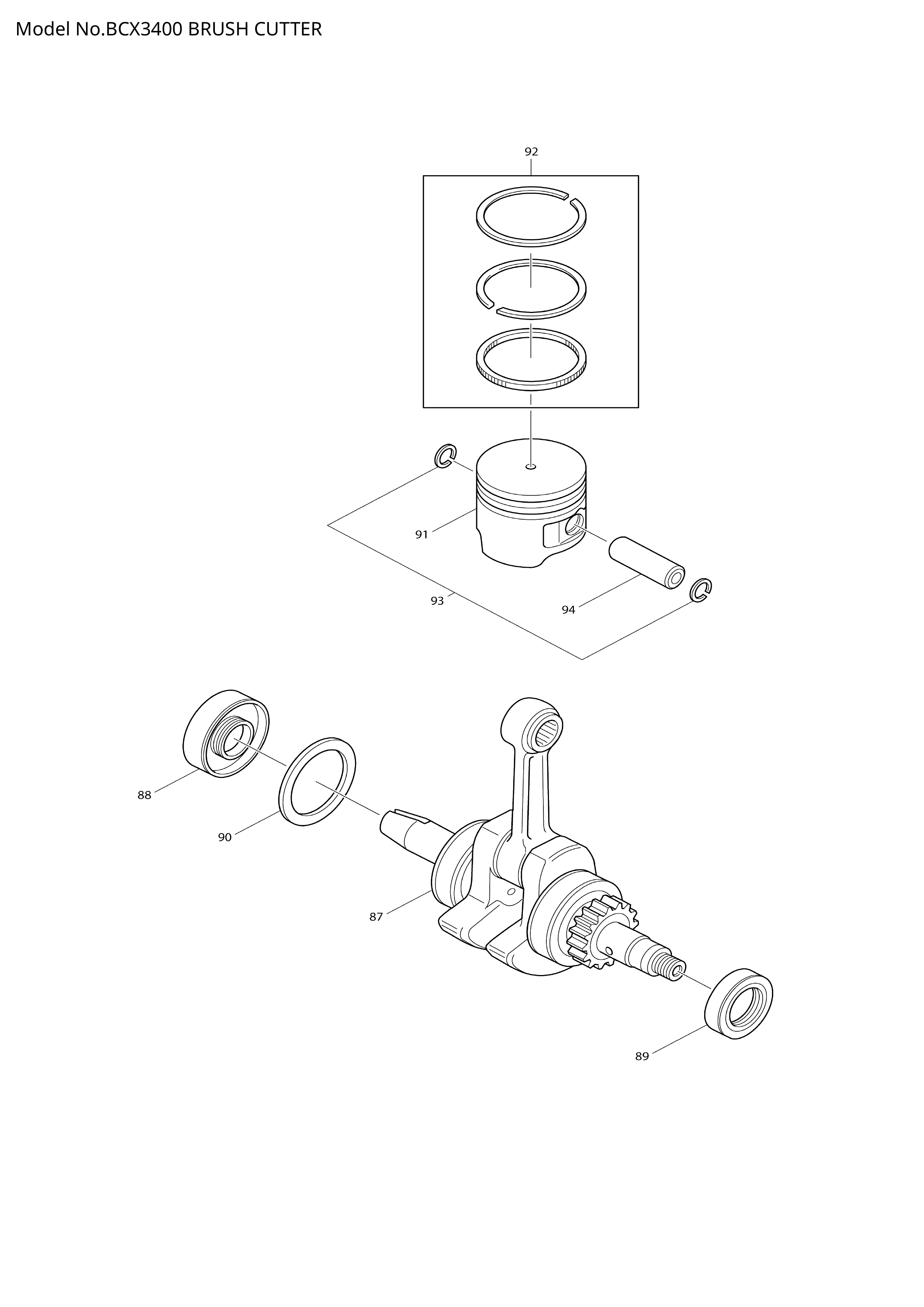 Makita BCX3400 — сборочный чертёж, лист 2, деталь 5937001011 поз. 186-1
