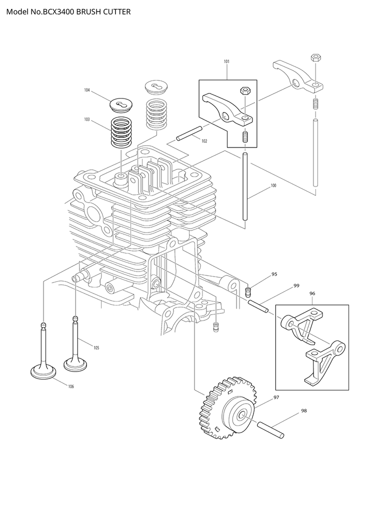 Makita BCX3400 — сборочный чертёж, лист 3, деталь 5937001011 поз. 186-1