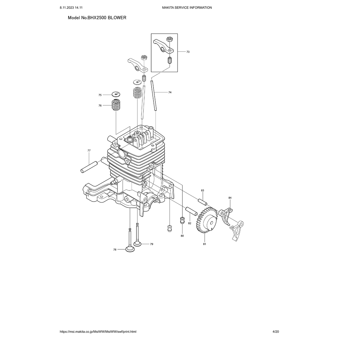 Makita BHX2500 — сборочный чертёж, лист 4, деталь 326027-5 поз. 117-2