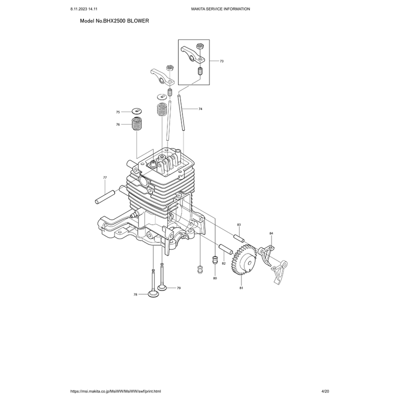 Makita BHX2500 — сборочный чертёж, лист 4, деталь 326027-5 поз. 117-2