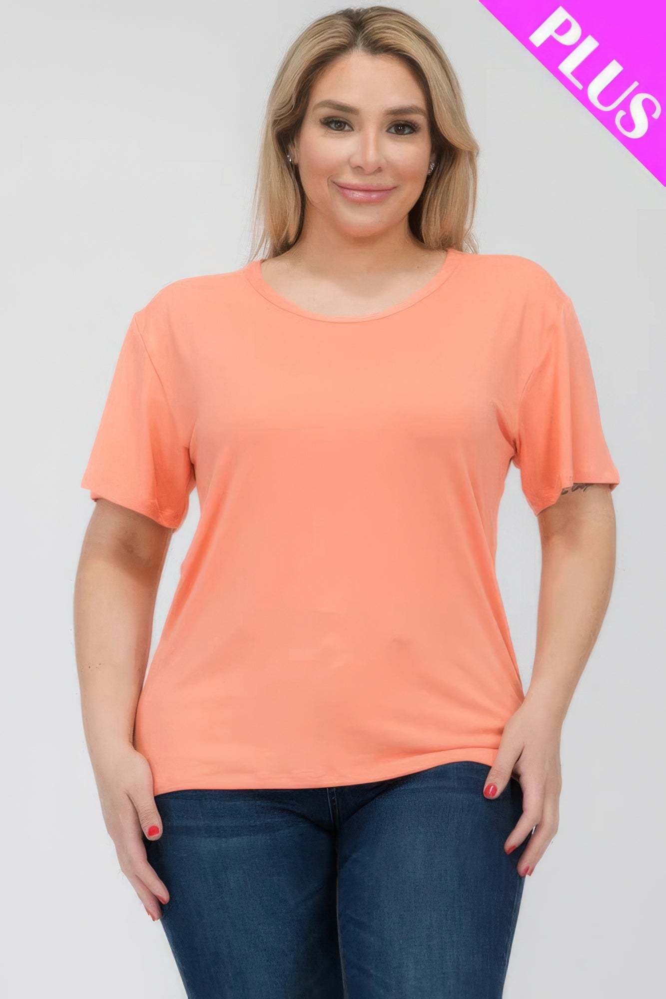 Plus Size Basic Short Sleeve T-shirt