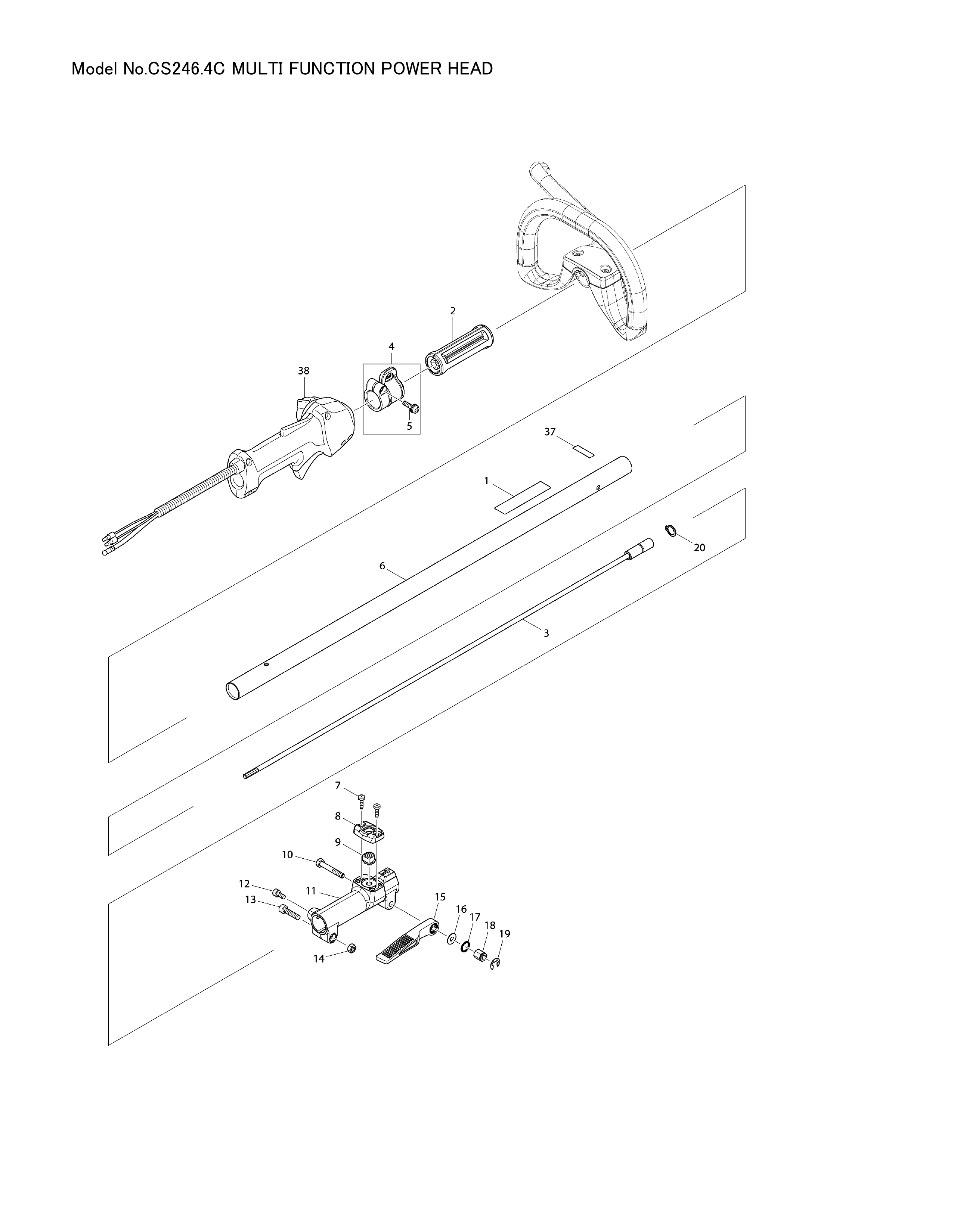 Makita CS-246.4C — сборочный чертёж, лист 1, деталь 452220-6 поз. 231