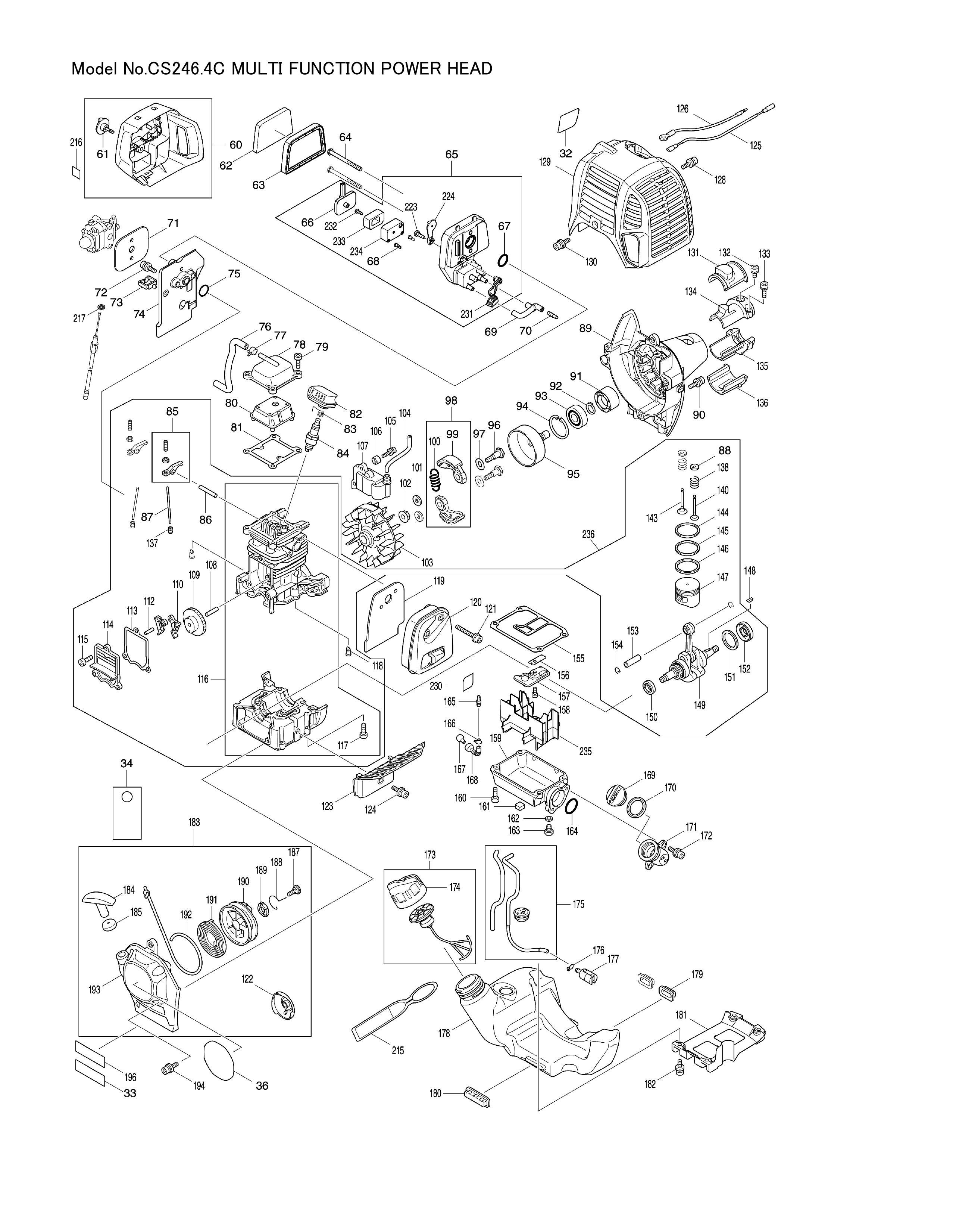 Makita CS-246.4C — сборочный чертёж, лист 3, деталь 452220-6 поз. 231