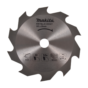 Makita D-03327 TCT Saw Blade 165x20x2,0mm 10T