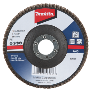 Makita D-63482-10 FLAPDISC Economy type 125x22.23MM A60, 10PCS