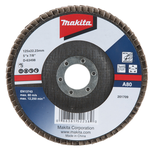Makita D-63498-10 FLAPDISC Economy type 125x22.23MM A80, 10PCS