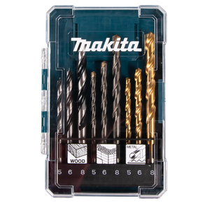 Makita D-71962 Drill Bit Assortment Wood 5/6/8 mm; 9 pcs