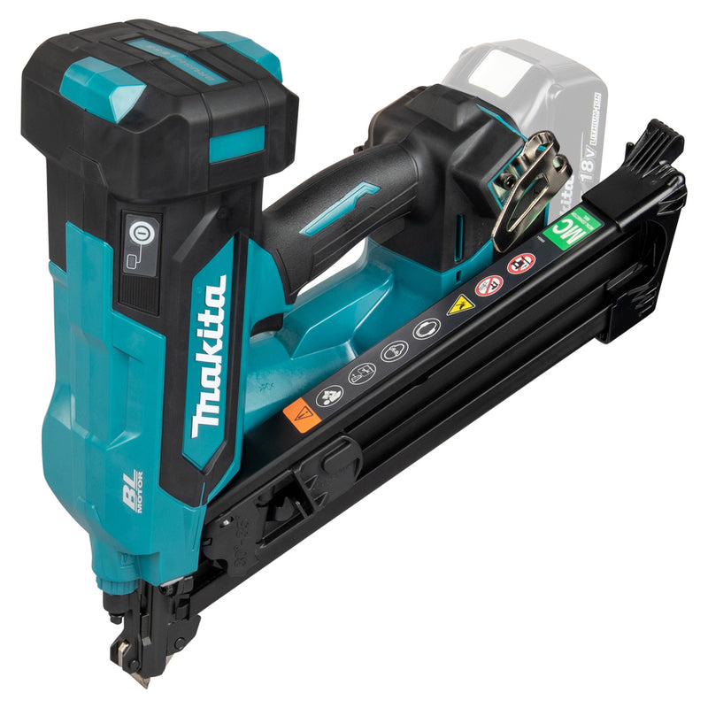 Makita DBN640ZK Cordless Nail Gun 18V 30-35°, 38-64mm, BL, Without Batteries and Charger