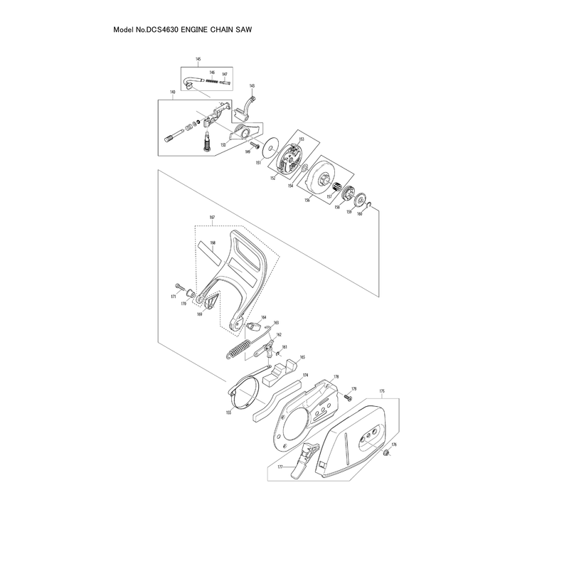Makita DCS4630 — сборочный чертёж, лист 5, деталь 181147050 поз. 129