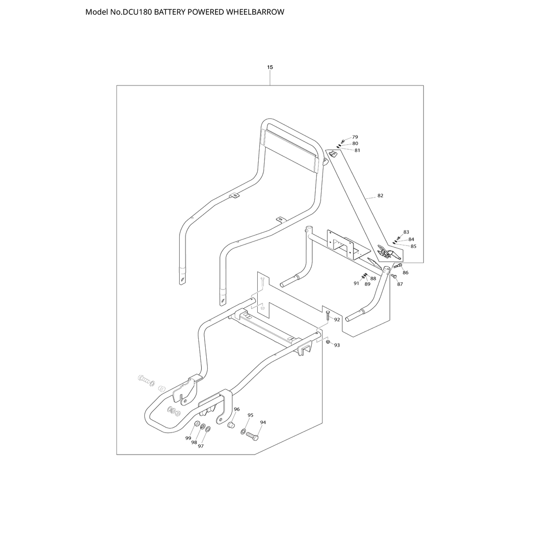 Makita DCU180 — сборочный чертёж, лист 3, деталь 144520-5 поз. 070