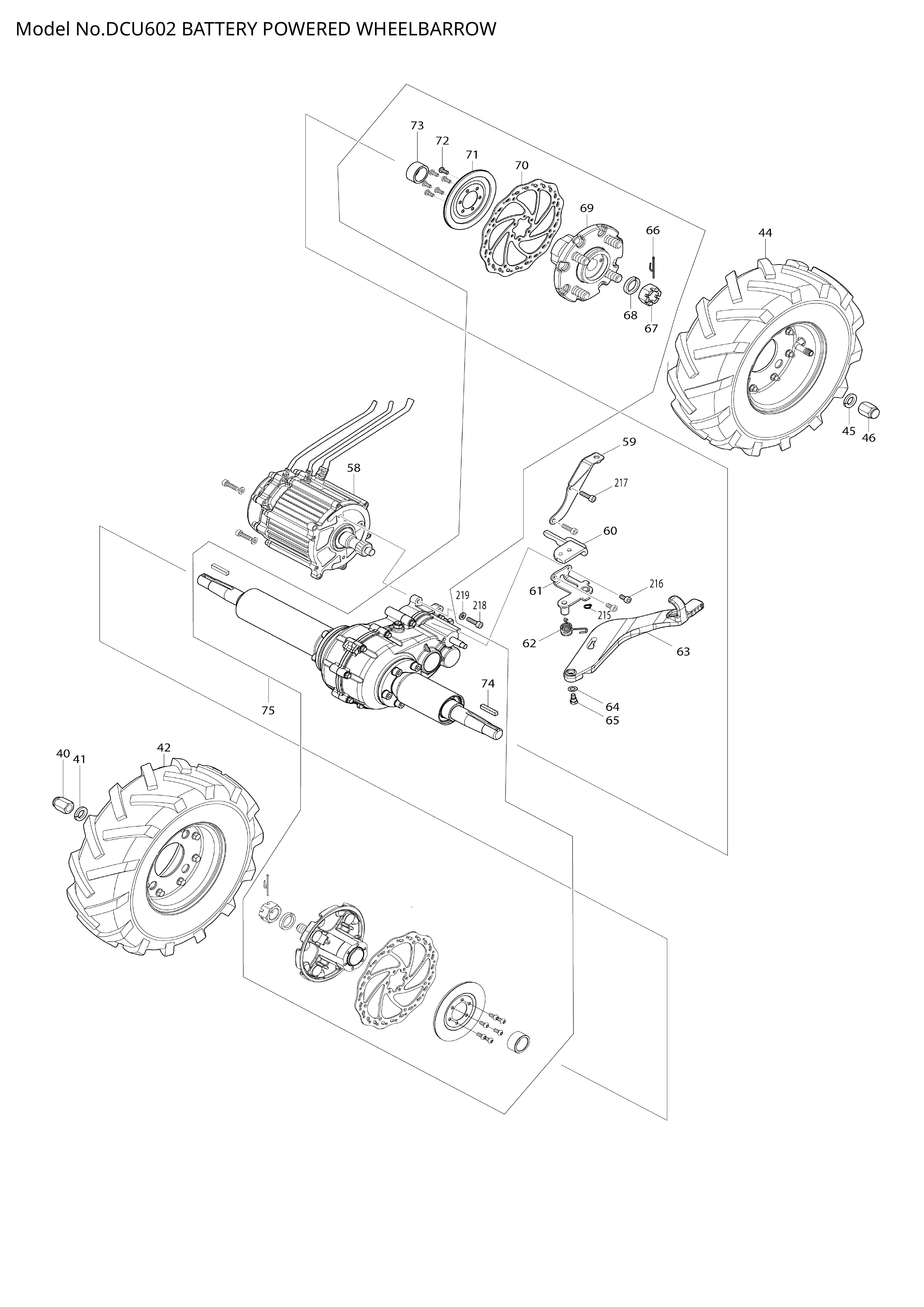 Makita DCU602 — сборочный чертёж, лист 2, деталь 620C22-8 поз. 308