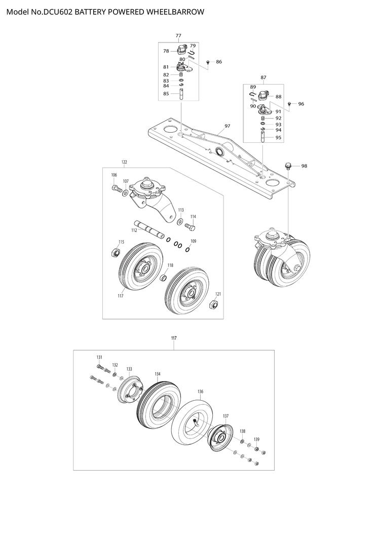 Makita DCU602 — сборочный чертёж, лист 3, деталь 650622-2 поз. 238