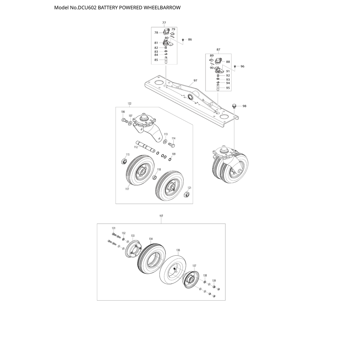 Makita DCU602 — сборочный чертёж, лист 3, деталь 620C21-0 поз. 255