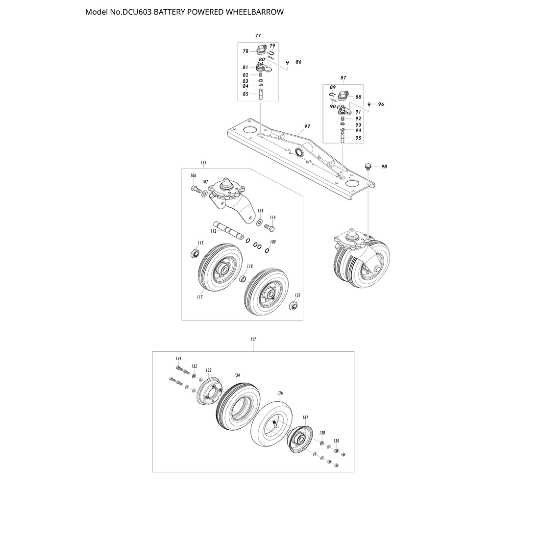 Makita DCU603 — сборочный чертёж, лист 3, деталь 1911K4-7 поз. F03