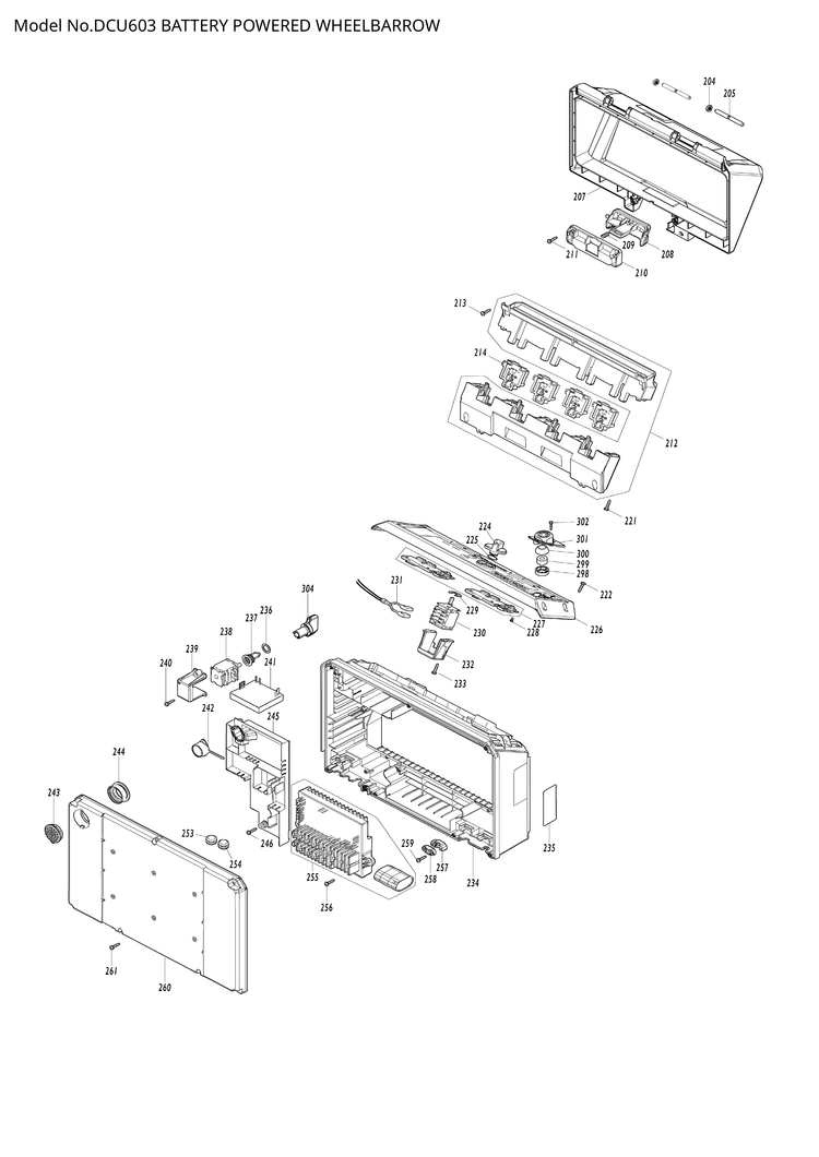 Makita DCU603 — сборочный чертёж, лист 6, деталь 1911K4-7 поз. F03