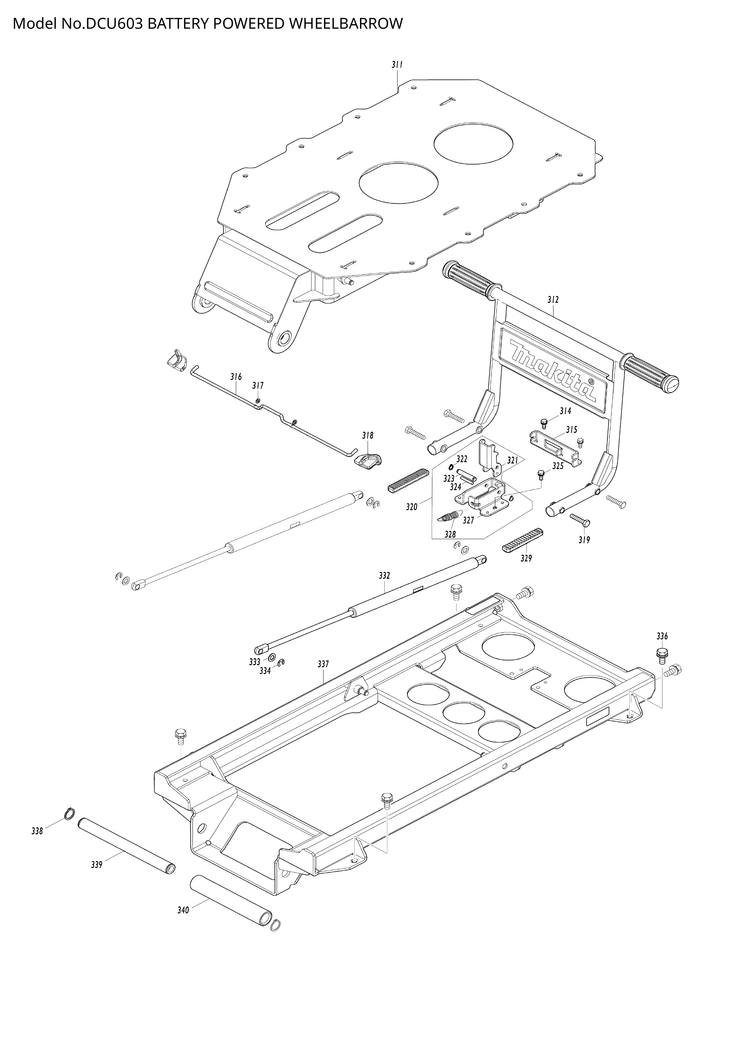 Makita DCU603 — сборочный чертёж, лист 8, деталь 1911K4-7 поз. F03