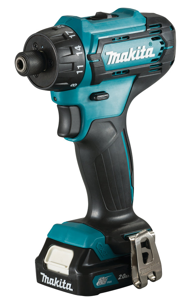Makita DF033DWAE Cordless Screwdriver, 12V MAX, 2x2.0 Ah Li-ion