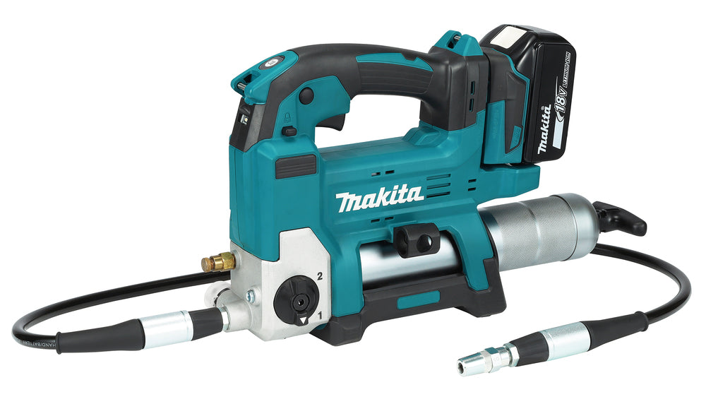 Makita DGP180RT Cordless Grease Gun, 18V, 690 bar, 430 ml, 1X5.0AH