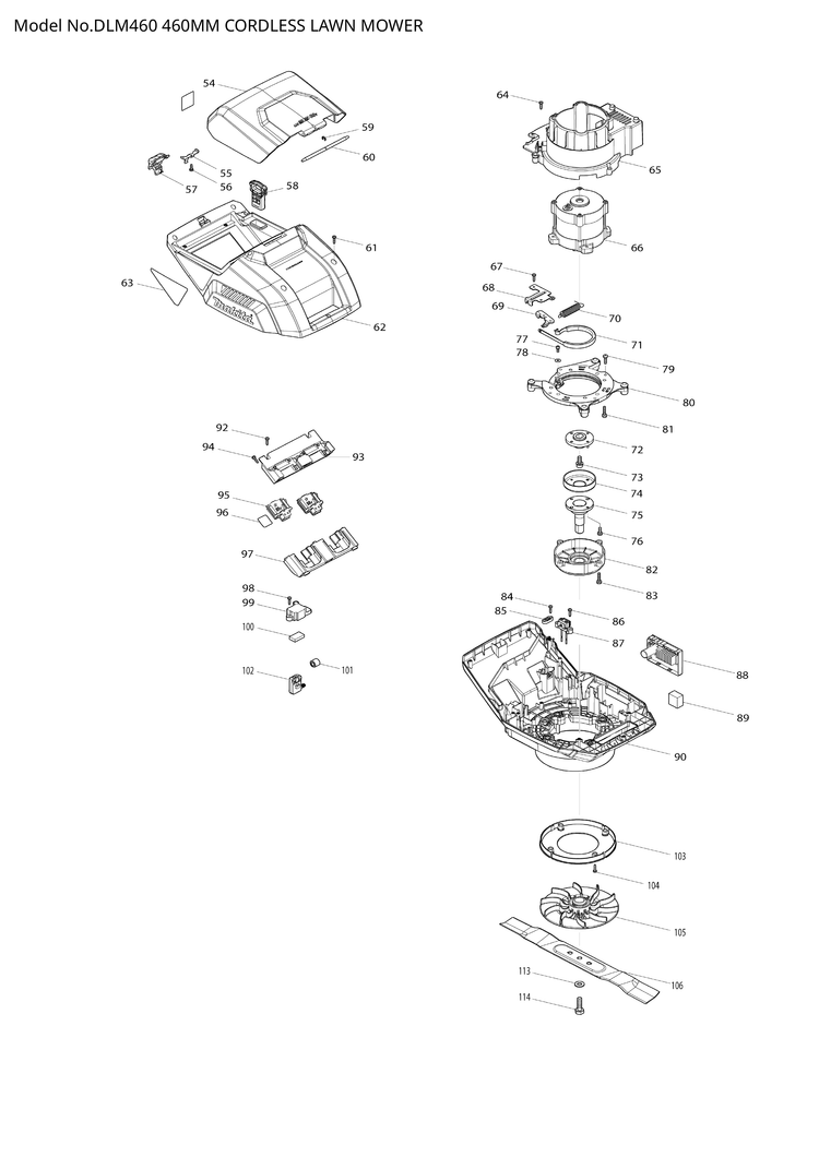 Makita DLM460 — сборочный чертёж, лист 2, деталь 620939-7 поз. 088