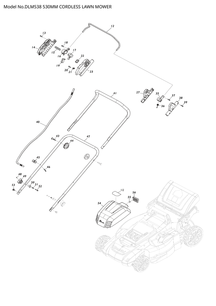 Makita DLM538 — сборочный чертёж, лист 1, деталь 162A27-5 поз. 153