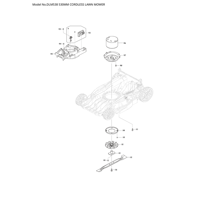 Makita DLM538 — сборочный чертёж, лист 3, деталь 162A27-5 поз. 153