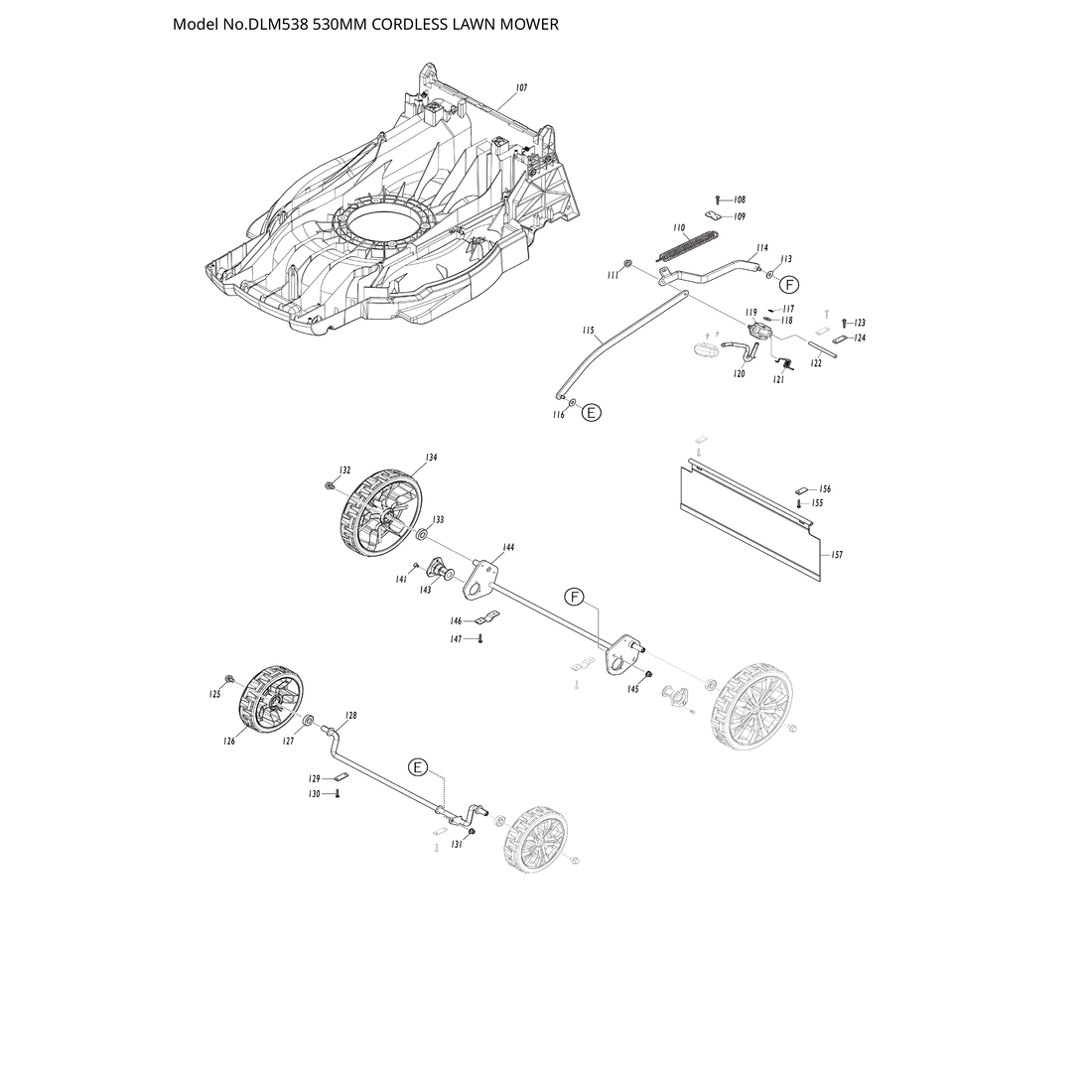 Makita DLM538 — сборочный чертёж, лист 4, деталь 162A27-5 поз. 153