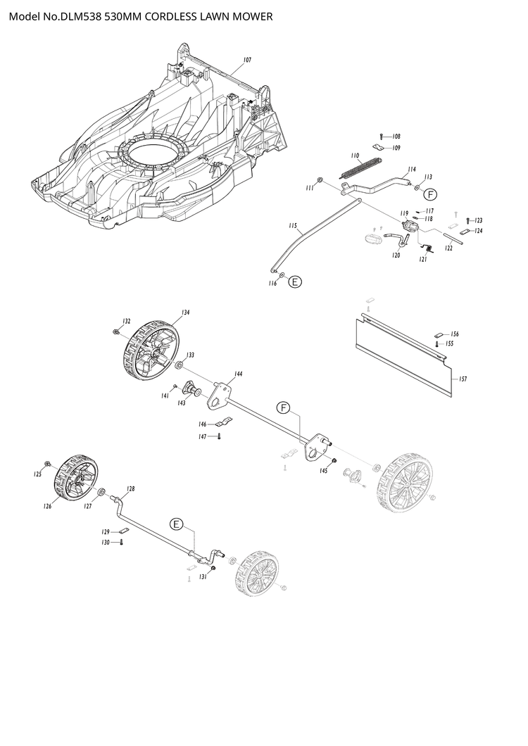 Makita DLM538 — сборочный чертёж, лист 4, деталь 162B25-5 поз. 154