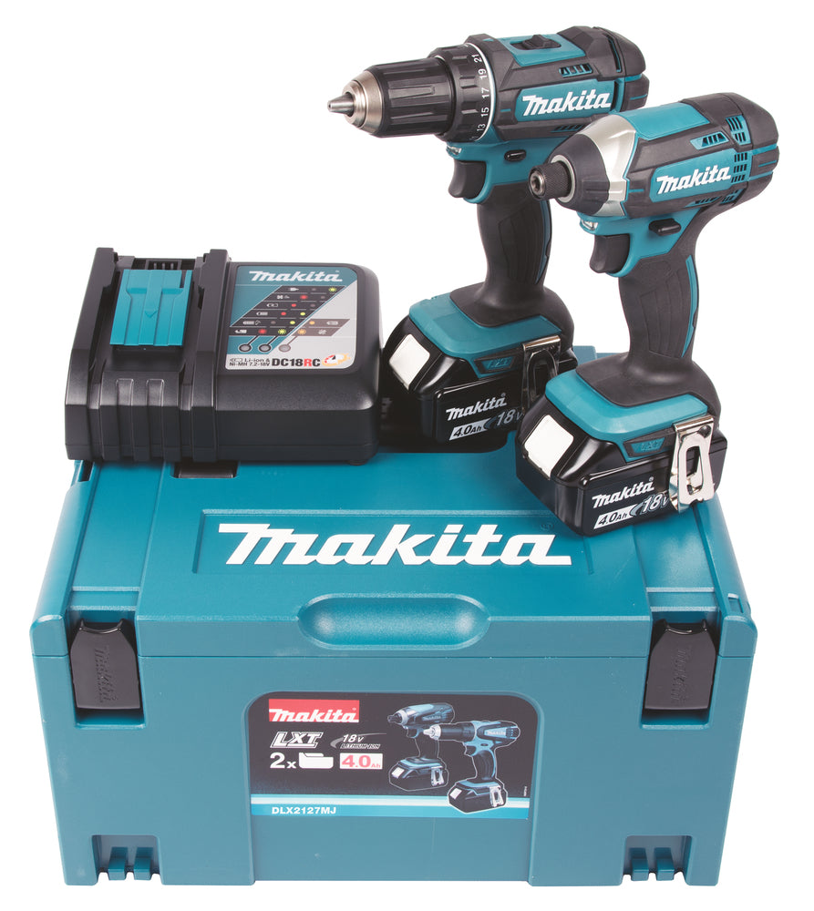 Makita DLX2127MJ Combo Kit LXT 2x4,0Ah (DDF482+DTD152), MAKPAC