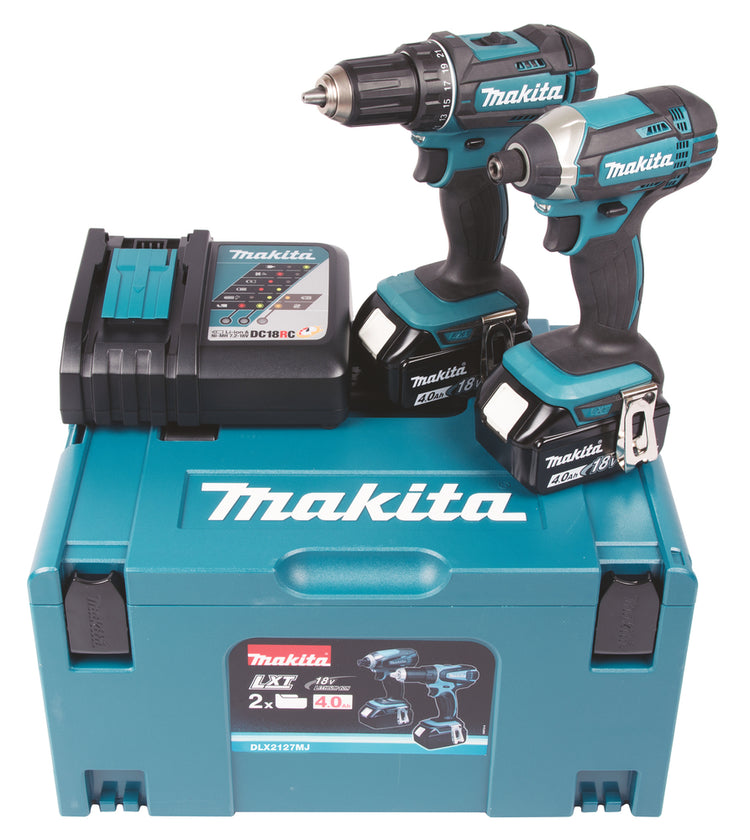 Makita DLX2127MJ Combo Kit LXT 2x4,0Ah (DDF482+DTD152), MAKPAC