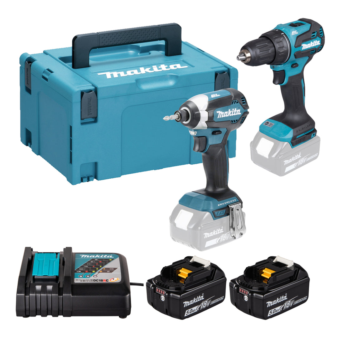 Makita DLX2535TJ Combo Kit LXT 2x5.0Ah