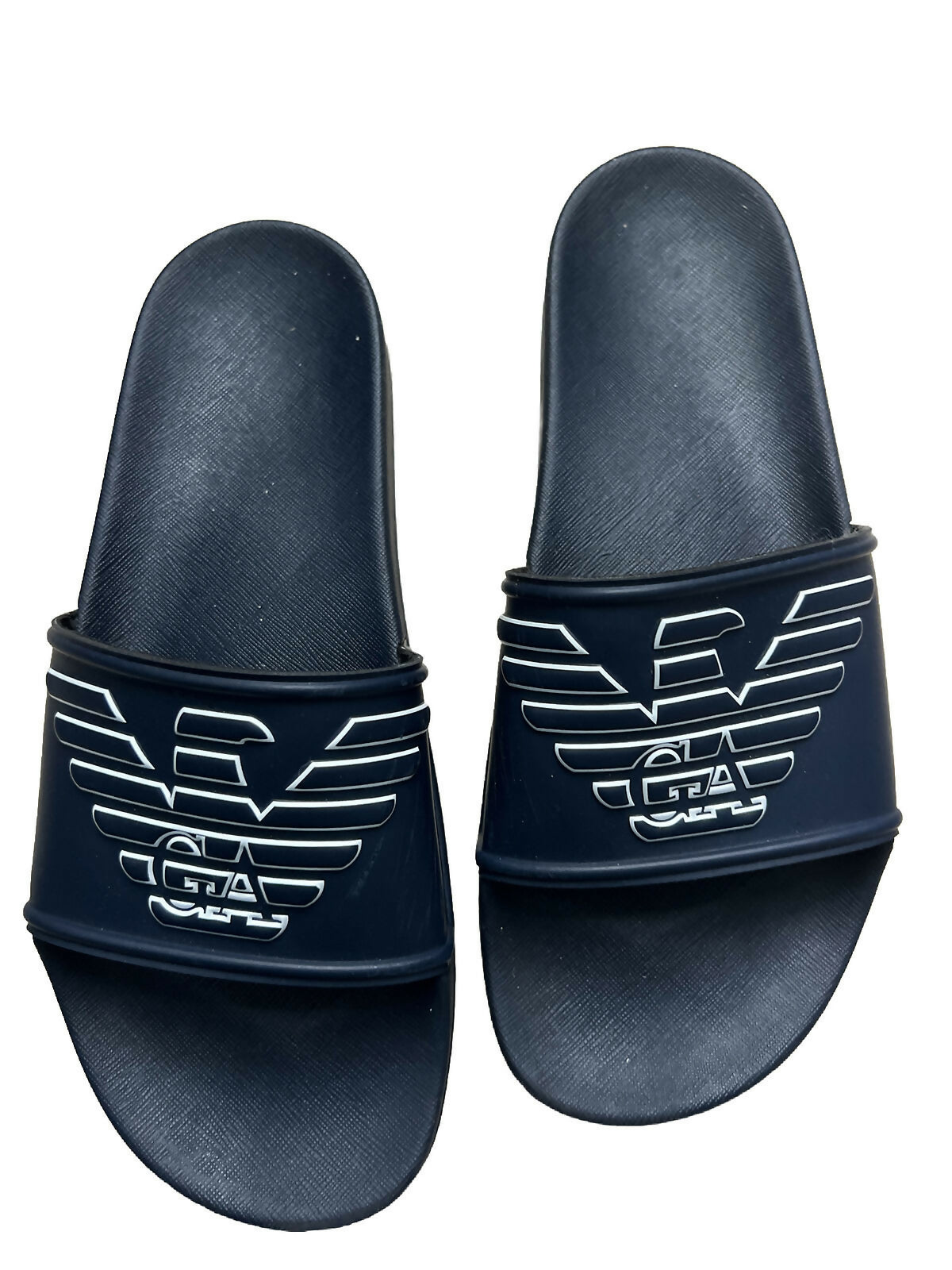 Emporio Armani Slippers Color Mavy, сделанный в Италии