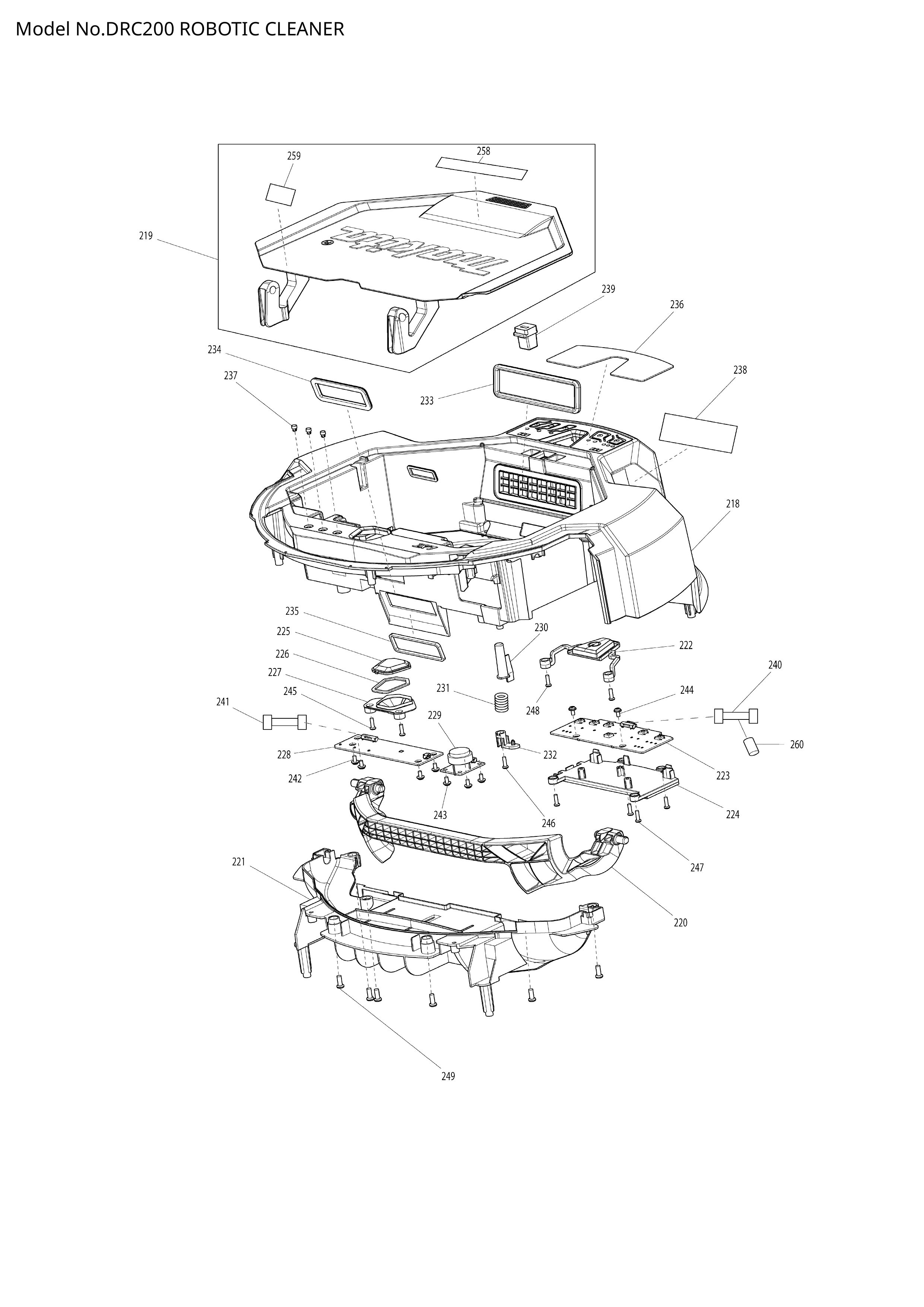 Makita DRC200 — сборочный чертёж, лист 10, деталь SH00000197 поз. 230