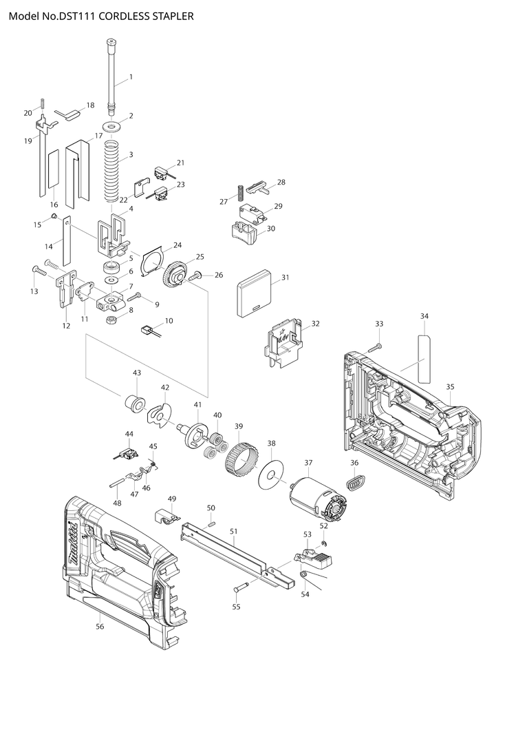 Makita DST111 — сборочный чертёж, лист 1, деталь 620505-0 поз. 031