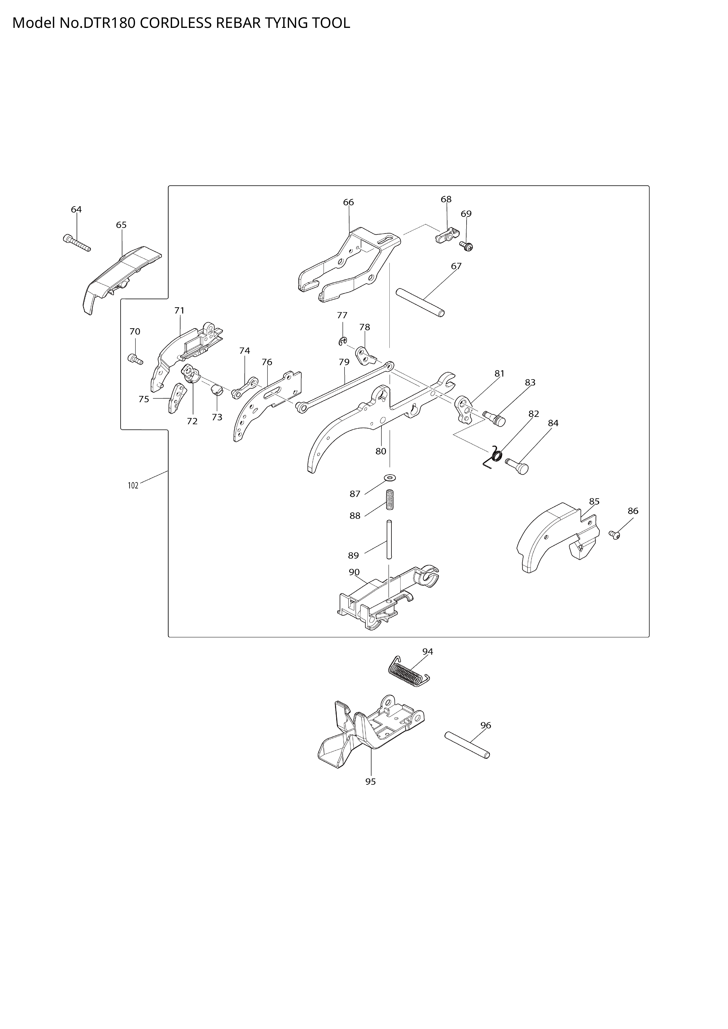 Makita DTR180 — сборочный чертёж, лист 3, деталь 629346-1 поз. 011