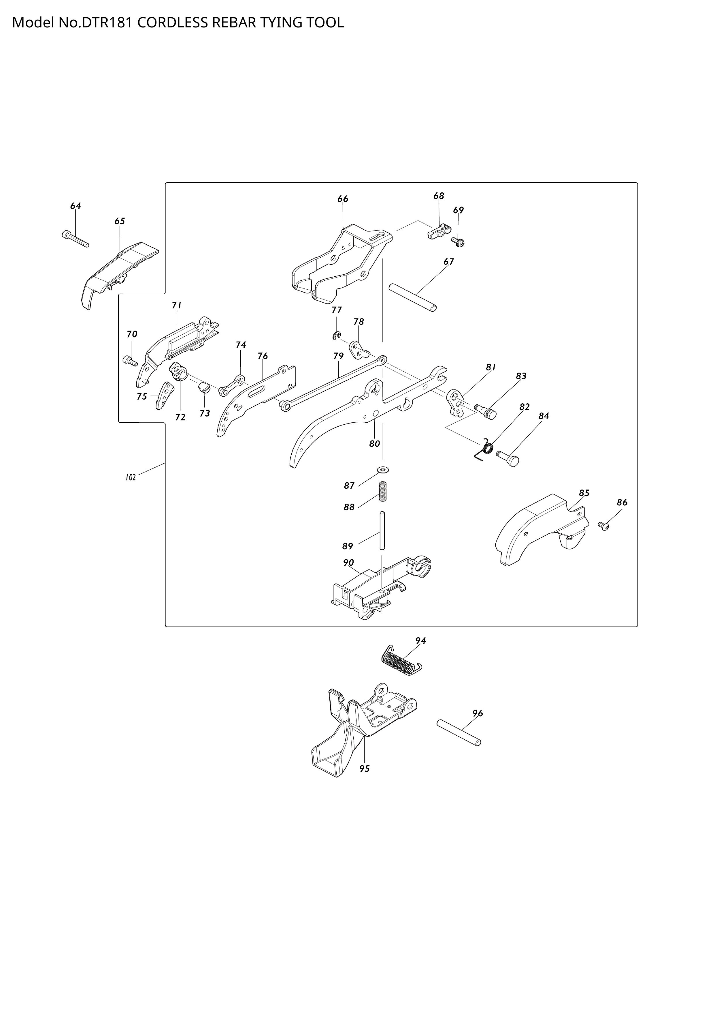 Makita DTR181 — сборочный чертёж, лист 3, деталь 141S52-7 поз. 071-1